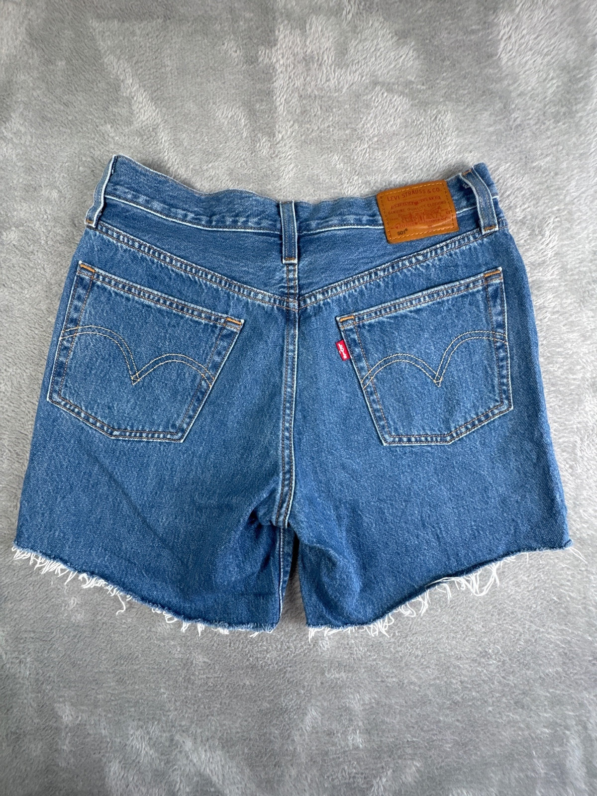 Levi's Premium Capital E 501 Blue Denim Cut-Off Shorts W27