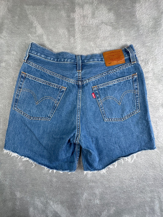 Levi's Premium Capital E 501 Blue Denim Cut-Off Shorts W27