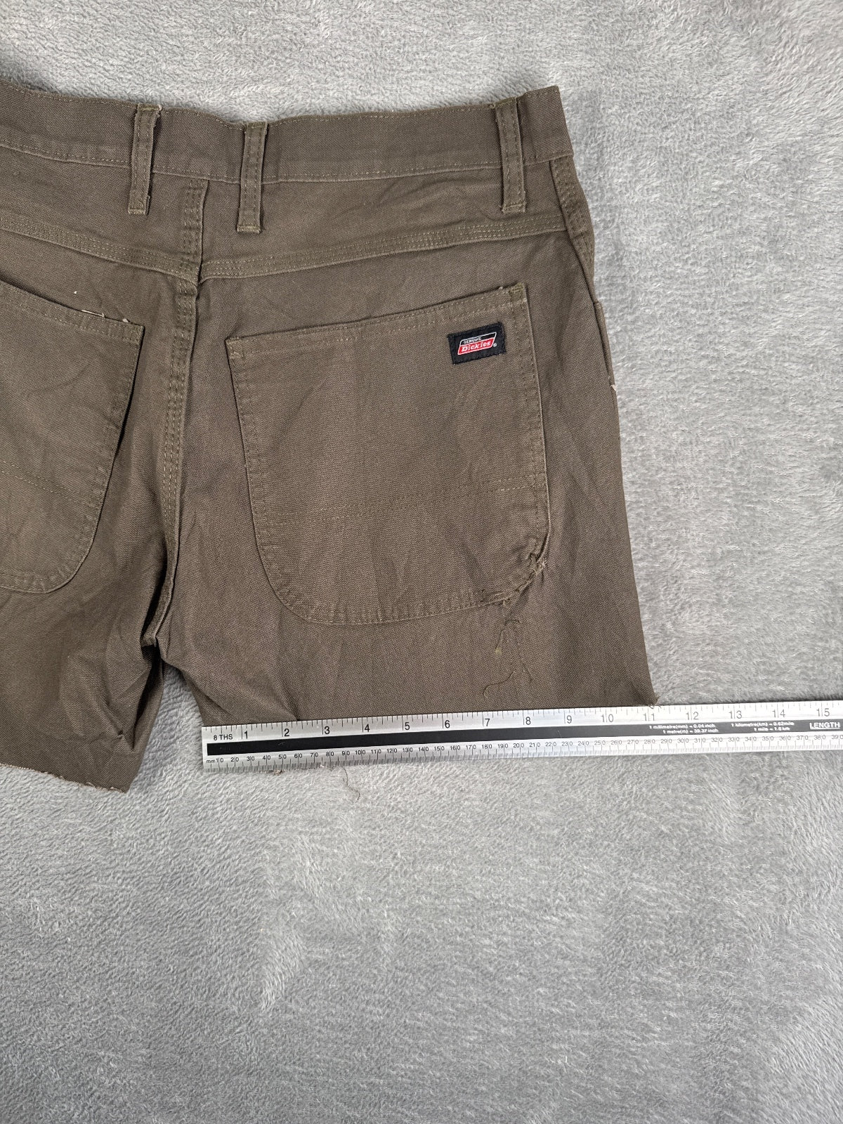 Dickies Brown Work Off cut Shorts Size 32 with Utility Loop
