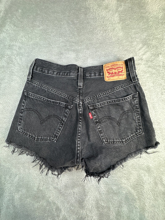 Levi's 501 Black Denim Cutoff Shorts W24
