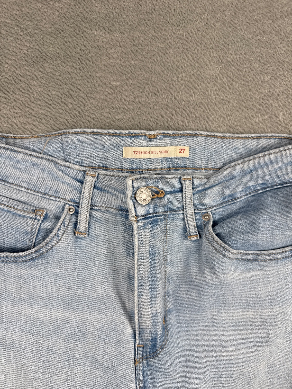 Levi's 721 High Rise Skinny Jeans Light Blue Denim W27 L30