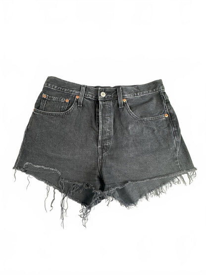 Levi's 501 Black Denim Cutoff Shorts W30