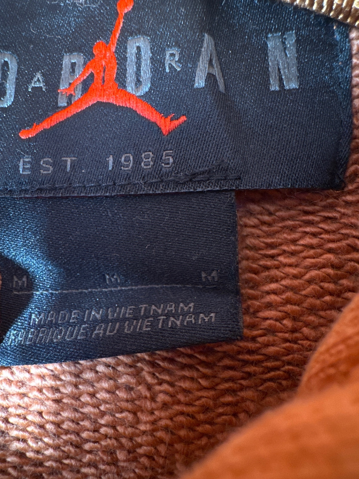 Jordan Orange Hoodie Sweatshirt with Front Pocket and Draws