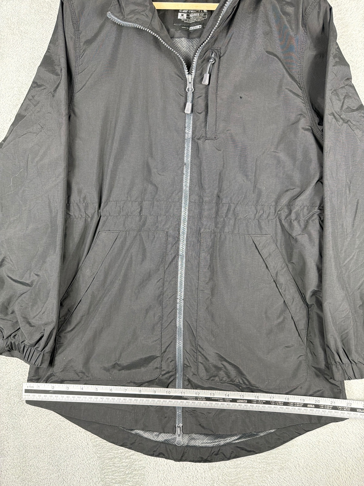 Carhartt Rain Defender Black Relaxed Fit Jacket Size M
