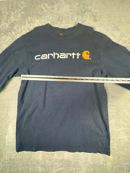 Carhartt Original Fit Long Sleeve Navy T-Shirt Size M