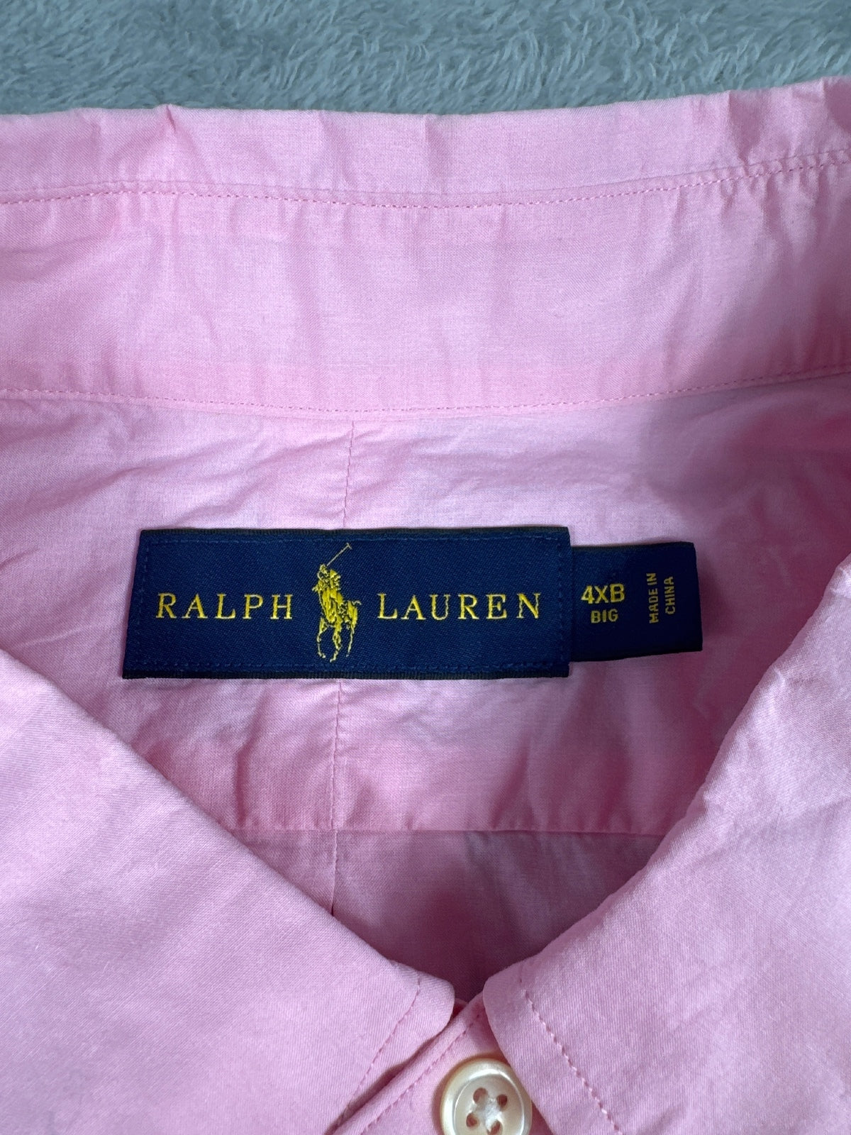 Ralph Lauren Pink Button-Down Shirt Size 4XL