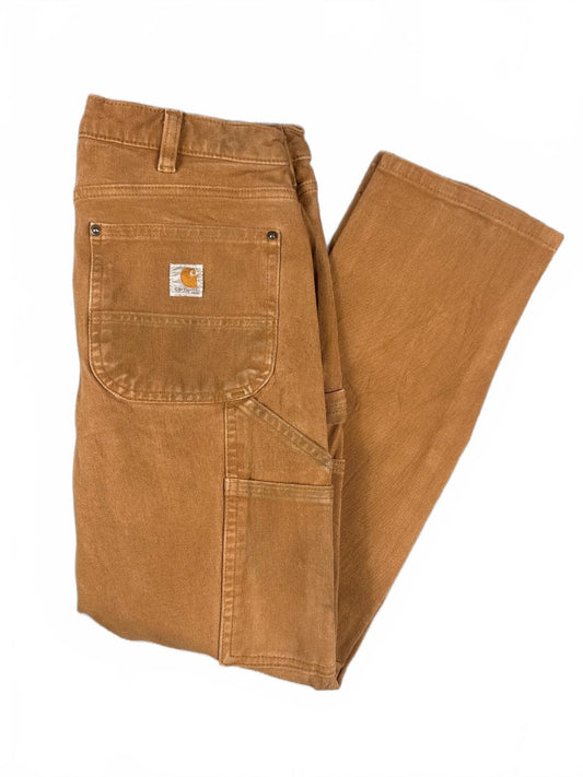 Carhartt Relaxed Fit Brown Work Pants with Flex Size 6
