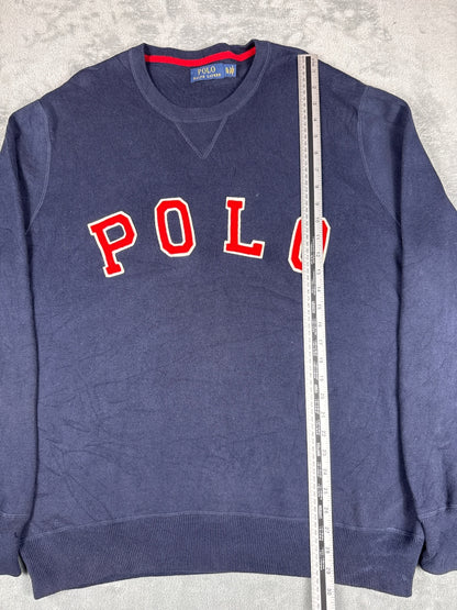Vintage Polo Ralph Lauren Navy Blue Crewneck Sweatshirt - XL