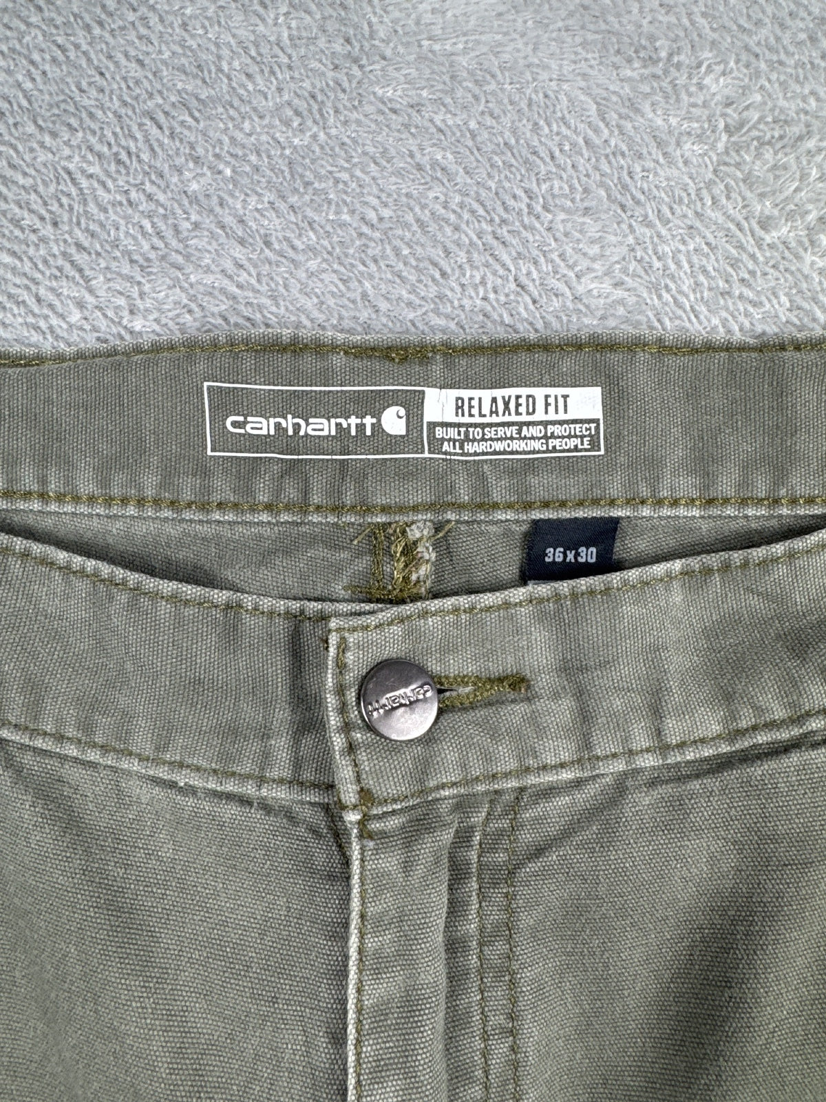 Carhartt Relaxed Fit Khaki Work Pants W36 L30