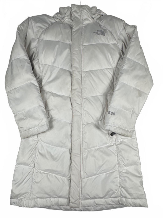The North Face Girls' Long White 555 Puffer Coat Size M