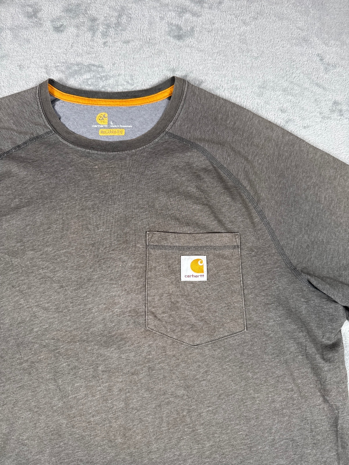 Vintage Carhartt Workwear Grey Short Sleeve T-Shirt - L