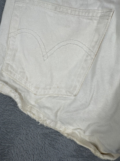 Levi's 501 White Denim Shorts W24