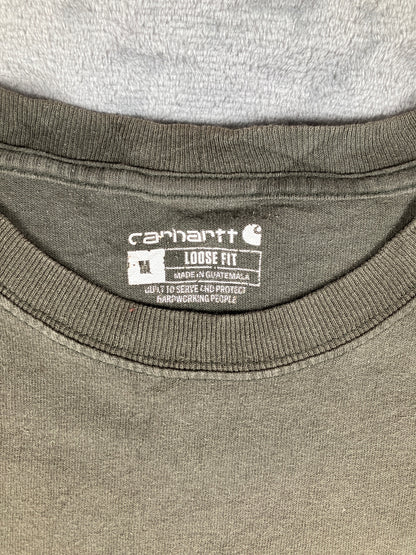 Carhartt Loose Fit Olive Green Pocket T-Shirt Size Medium
