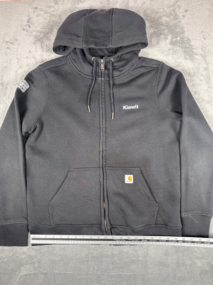 Carhartt Black Relaxed Fit Hooded Zip-Up Sweatshirt Size M