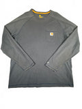 Carhartt Relaxed Fit Long Sleeve Navy T-Shirt Size XL