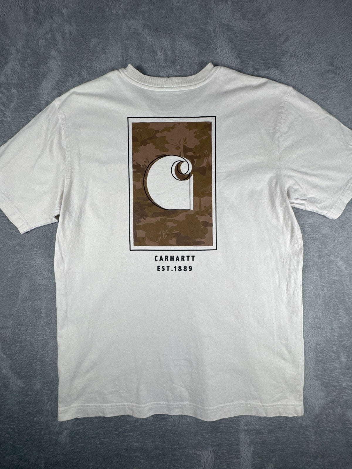 Carhartt Men's Loose Fit White Cotton T-Shirt Size M