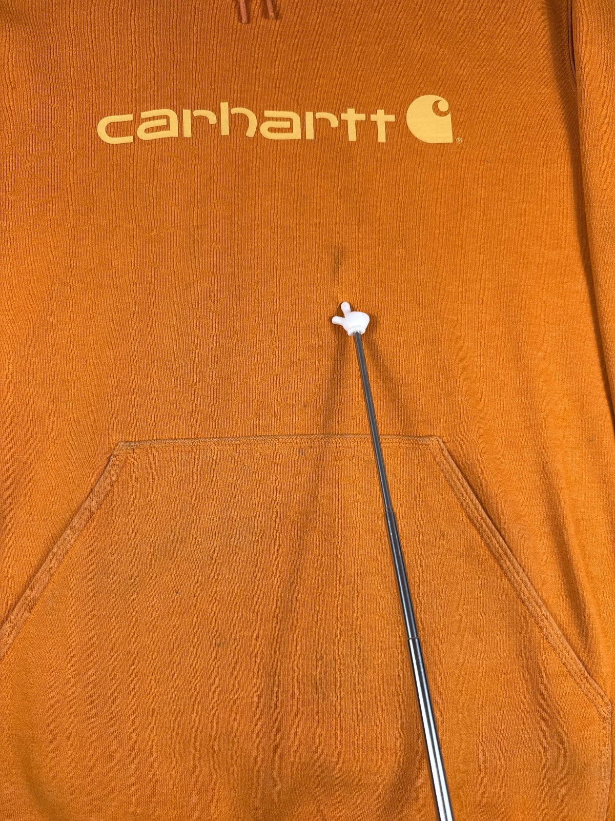 Carhartt Orange Hooded Sweatshirt XL Tall Loose Fit