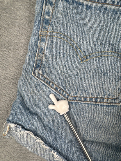 Levi's 501 Distressed Denim Shorts W25