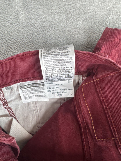 Levi's 513 Slim Straight Burgundy Jeans W29 L30