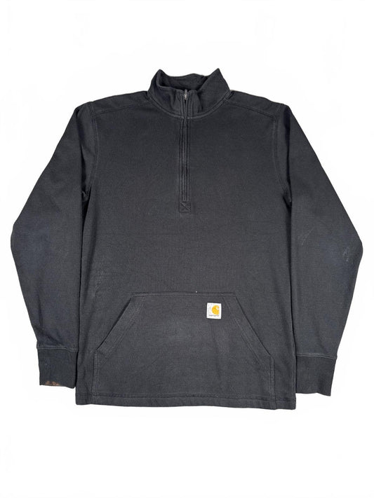 Carhartt Relaxed Fit Black Half-Zip Pullover Sweatshirt S
