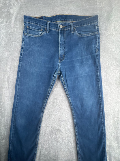 Levi's 513 Slim Straight Blue Denim Jeans W34 L30