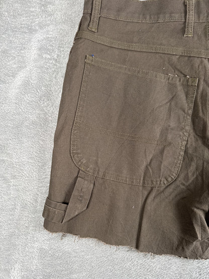 Dickies Brown Work Off cut Shorts Size 32 with Utility Loop