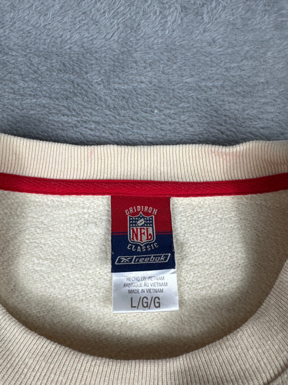 Reebok NFL Gridiron Classic Cream Sweatshirt Size L