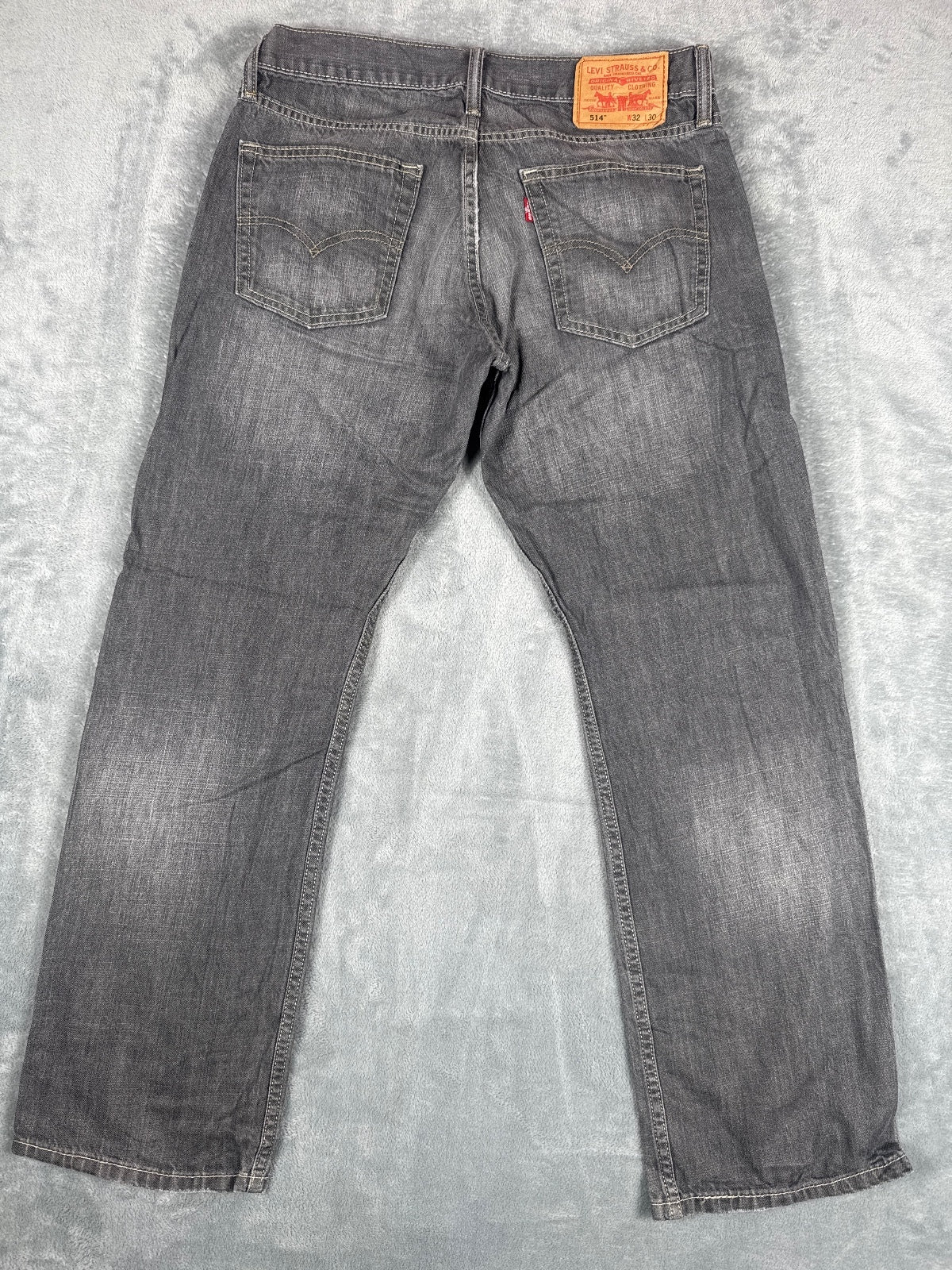Levi's 514 Slim Straight Grey Denim Jeans Size 32x30