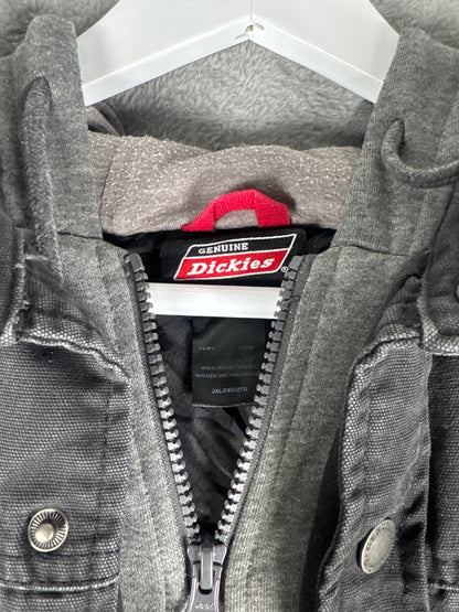 Dickies Genuine Black Hooded Work Jacket with Zip - Size 2XL
