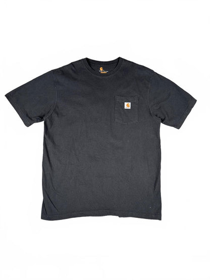 Vintage Retro Carhartt Black Pocket T-Shirt Size L