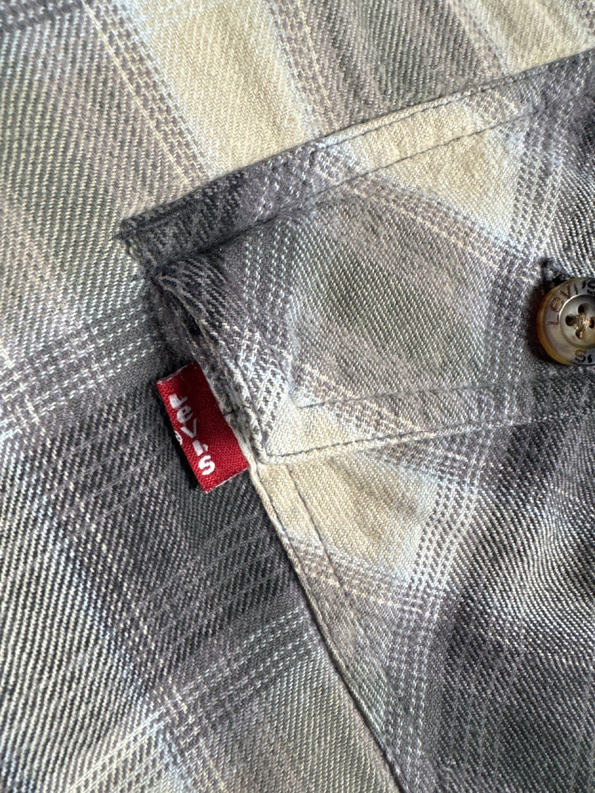 Levi's Quilted Lined Plaid Shirt Jacket Size XL