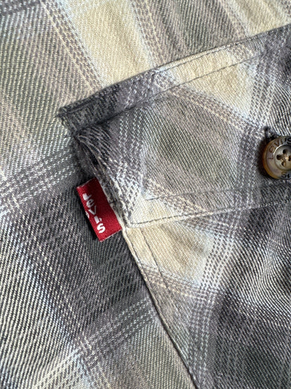 Levi's Quilted Lined Plaid Shirt Jacket Size XL
