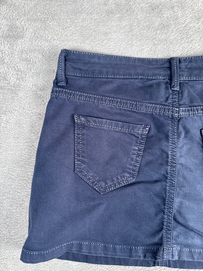 Y2K Guess Navy Blue Denim Mini Skirt with Sequin Pocket S4-6