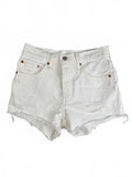 Levi's 501 White Denim Shorts Size W26