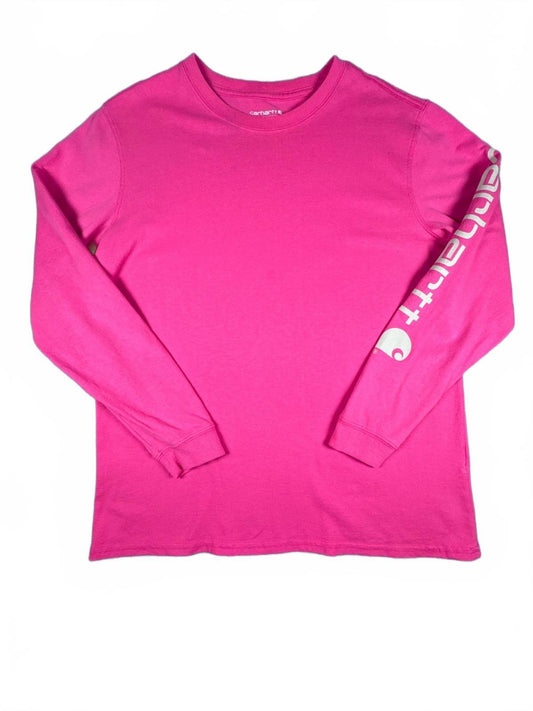 Carhartt Loose Fit Long Sleeve Pink T-Shirt Size L
