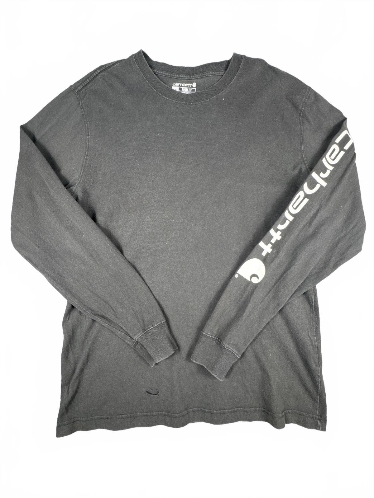 Carhartt Loose Fit Black Long Sleeve T-Shirt Size S