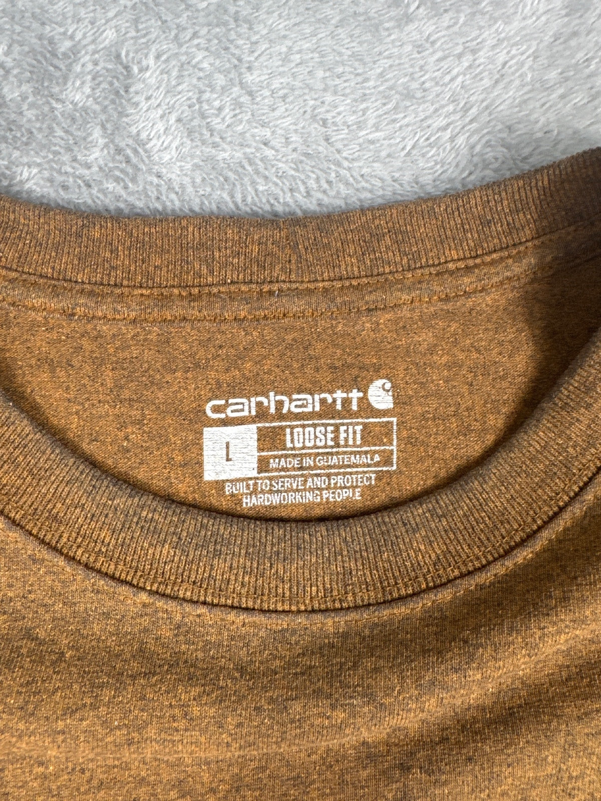 Carhartt Loose Fit Brown T-Shirt Size L