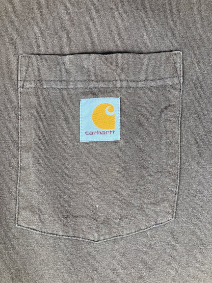 Carhartt Original Fit Brown Pocket T-Shirt Size 2XL