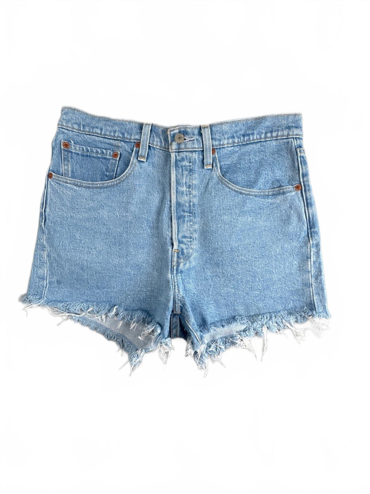 Levi's 501 Light Blue Denim Cutoff Shorts W30