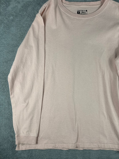 Carhartt XL Loose Fit Long Sleeve T-Shirt in Light Pink with