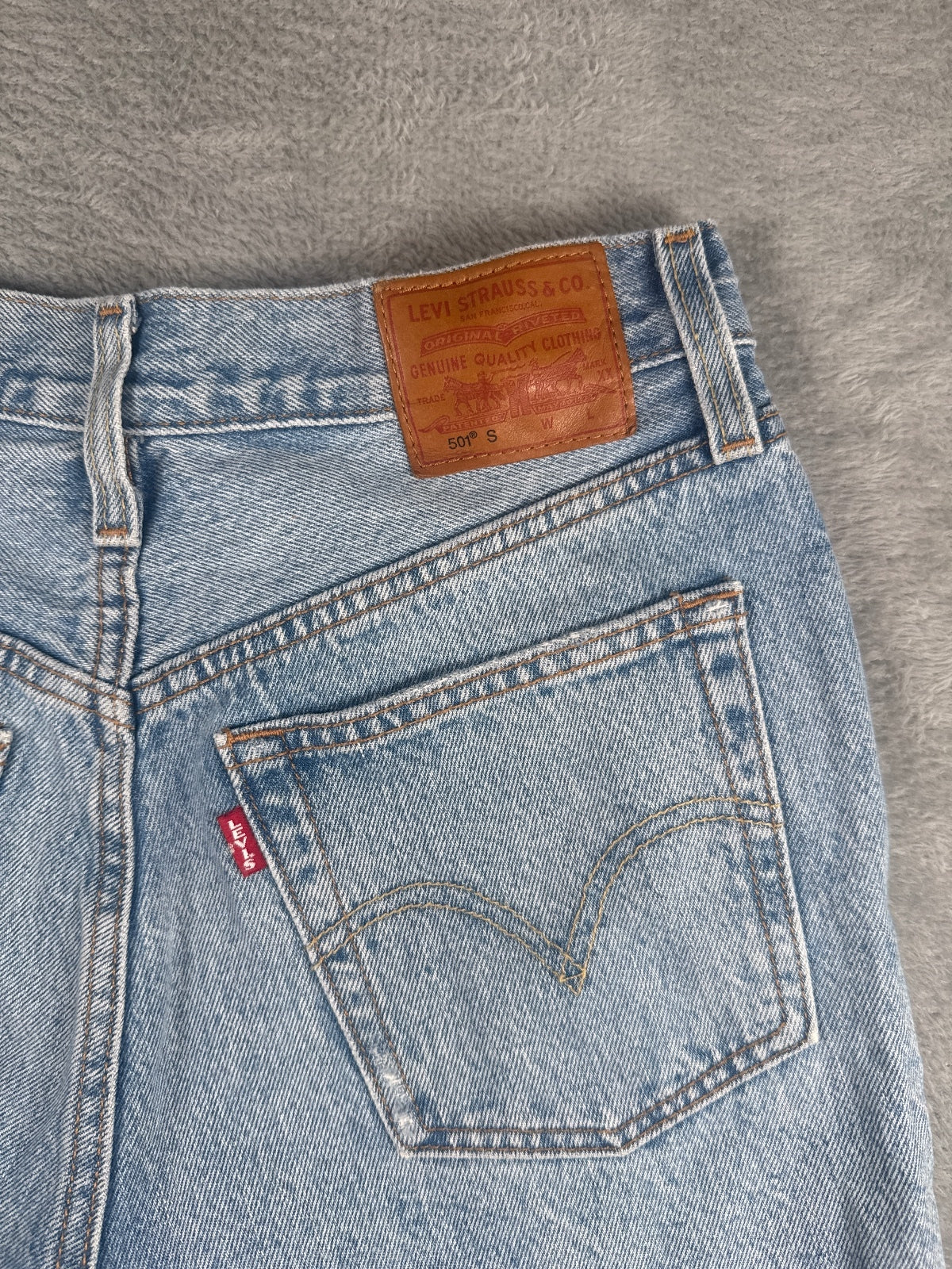 Levi's 501 Skinny Light Blue Denim Shorts W25
