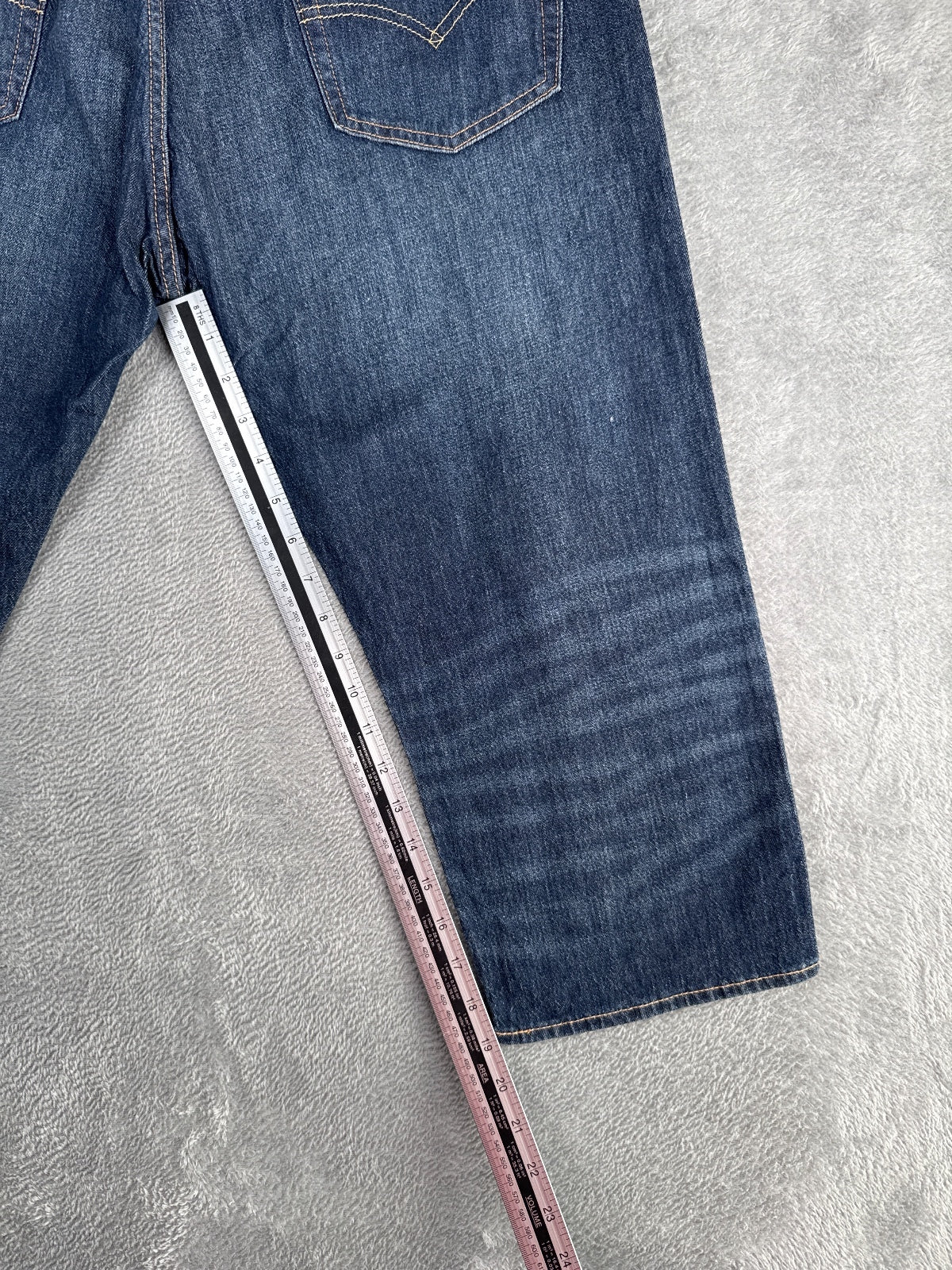 RARE Levi's 505 Premium Blue Denim 3/4 Length Jeans W34
