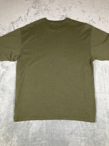 Carhartt WIP Olive Green Logo Vintage T-Shirt Size Large