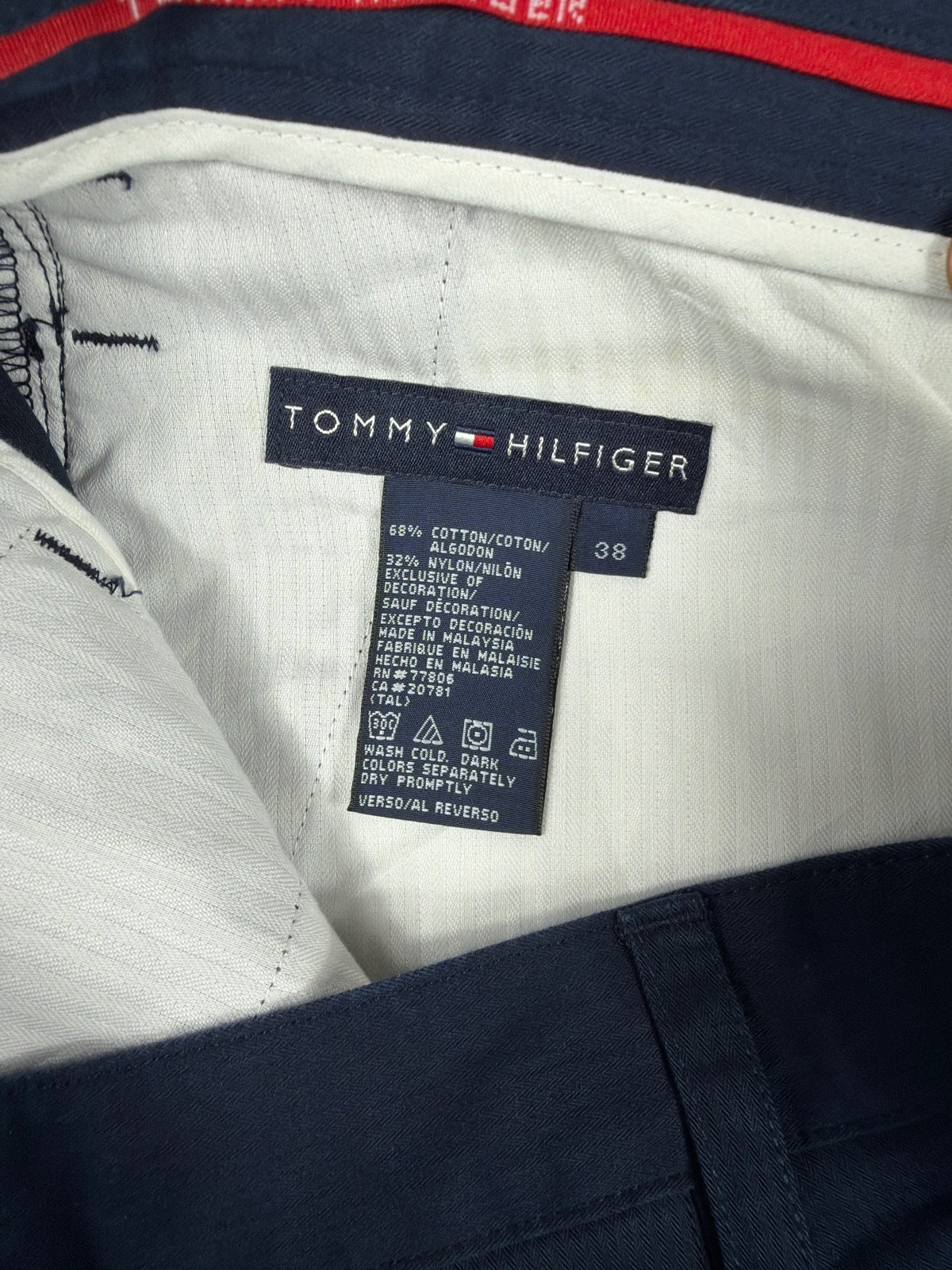 Tommy Hilfiger Navy Cargo Shorts W38