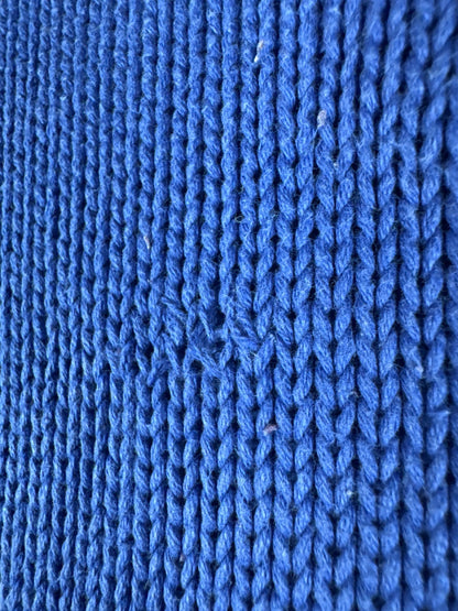 Chaps Blue Half-Zip Knit Sweater Size L