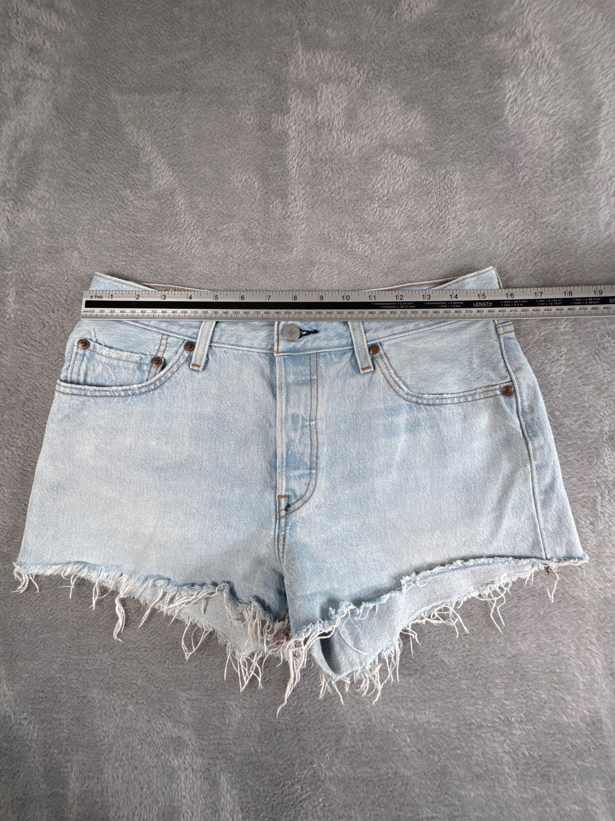 Levi's Premium Capital E 501 Light Blue Denim Shorts W29