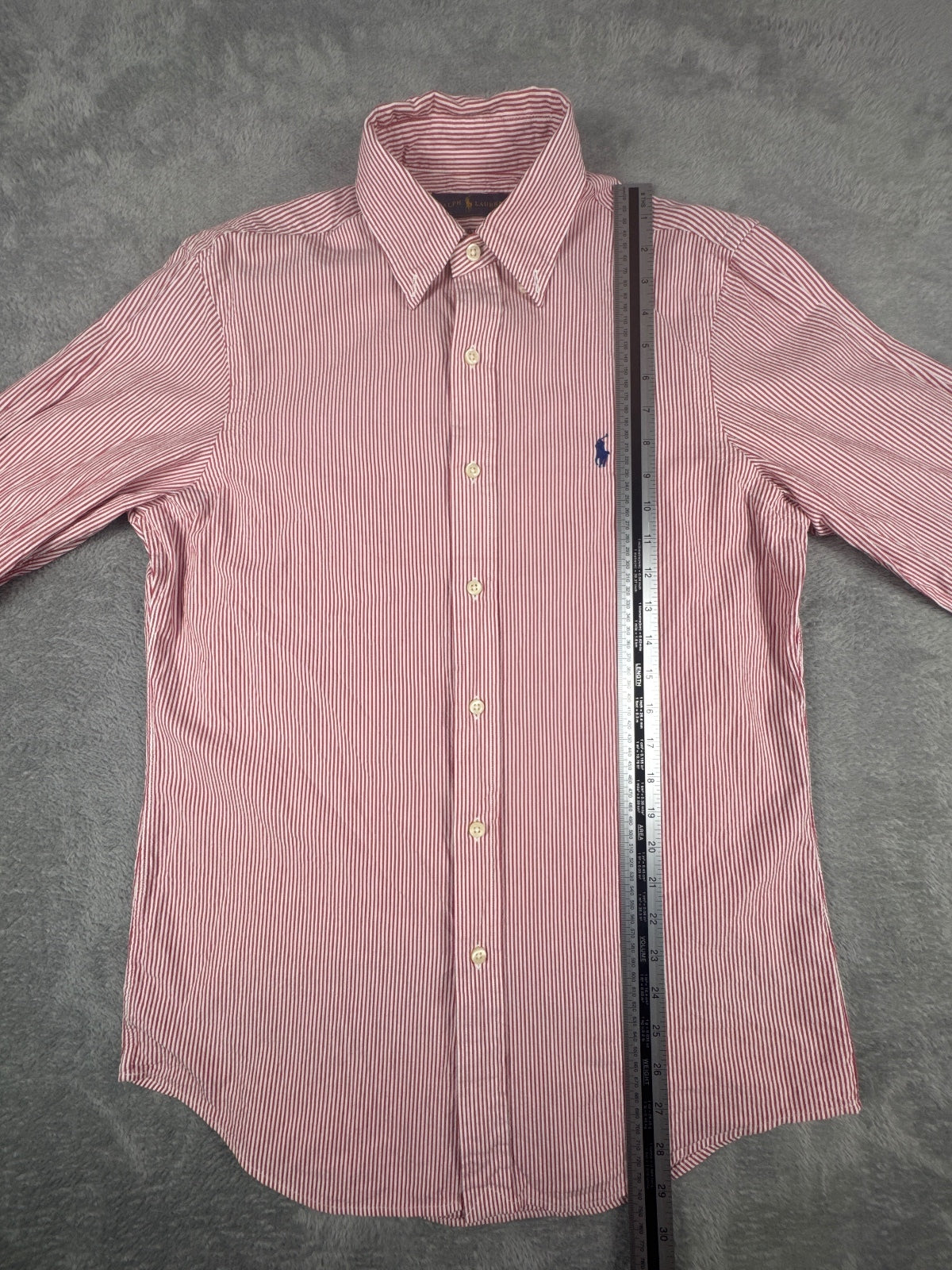 Ralph Lauren Classic Fit Striped Red and White Shirt Size S