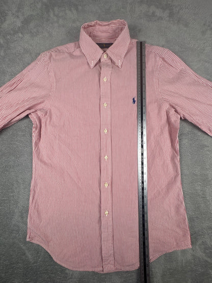 Ralph Lauren Classic Fit Striped Red and White Shirt Size S
