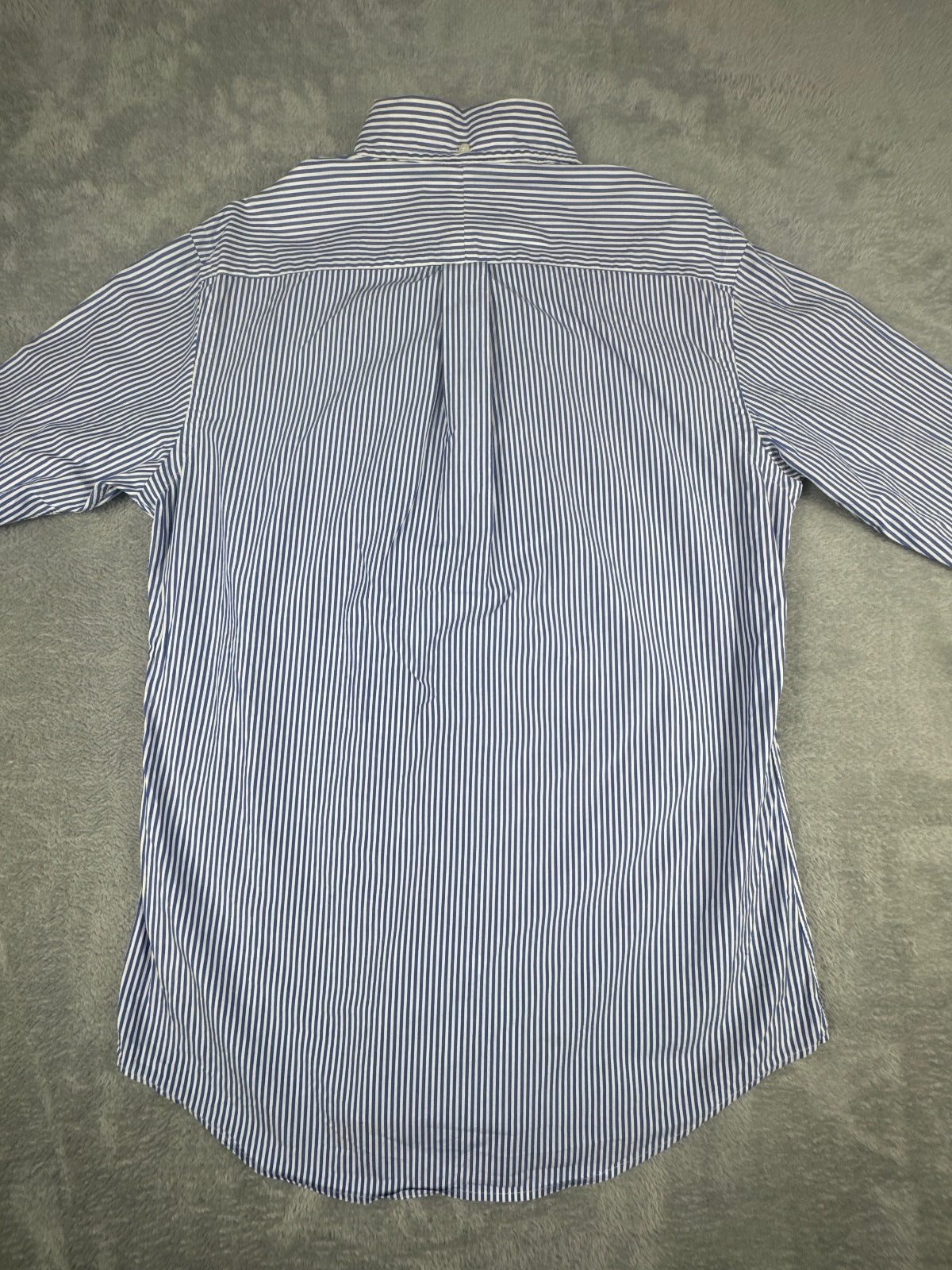 Ralph Lauren Custom Fit Blue and White Striped Shirt Size M