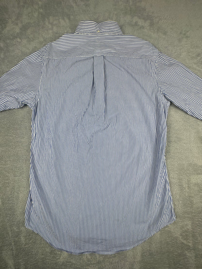 Ralph Lauren Custom Fit Blue and White Striped Shirt Size M